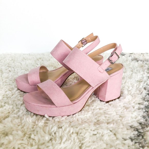 Steve Madden Shoes - Steve Madden Ruth Platform Block Heel Pink Sandals